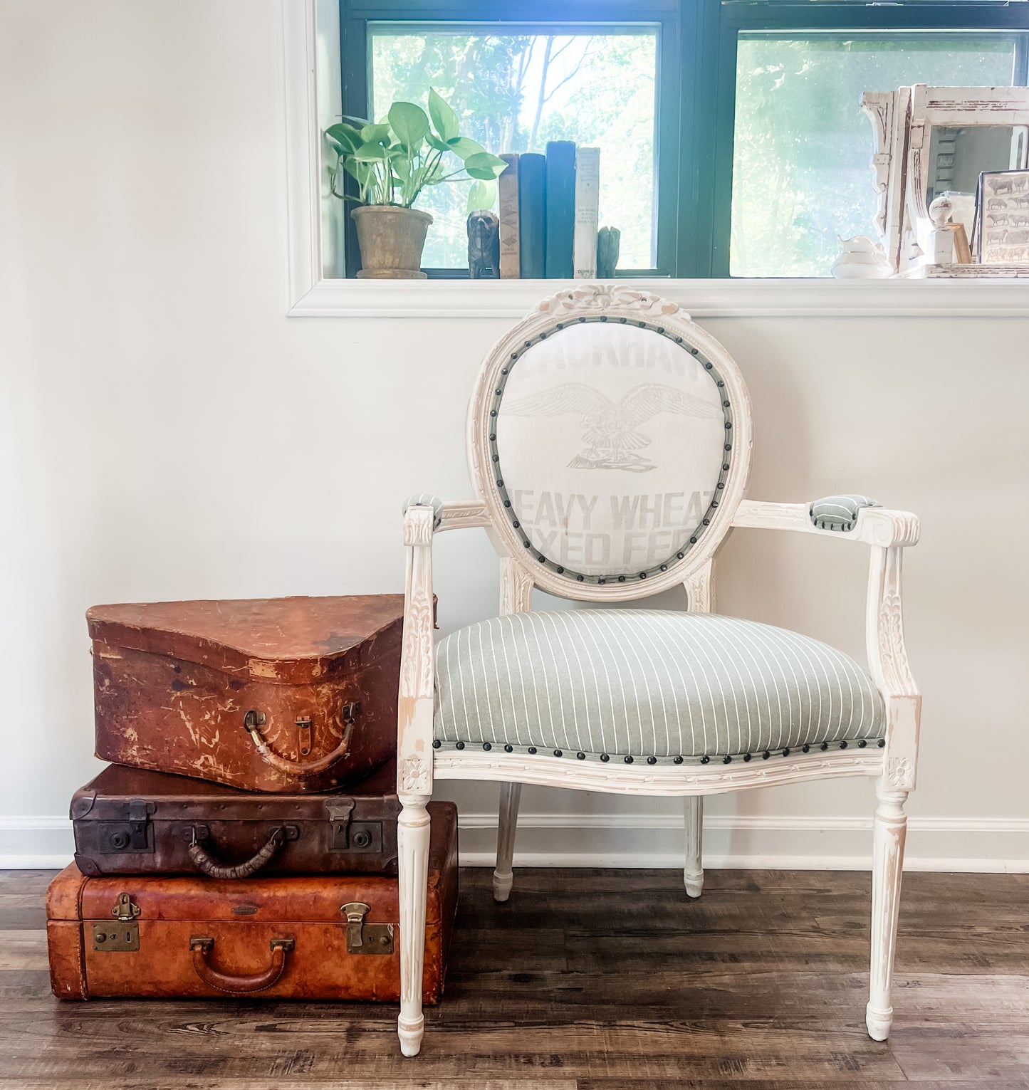 Farmhouse Designer Flour Sack Chair