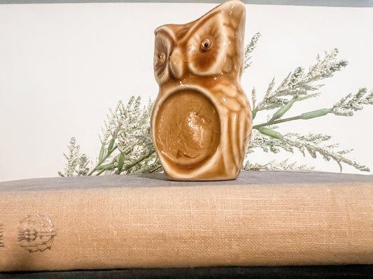 Baby Mini Mid Century Vintage Owl Vase